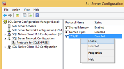 Solving SQL Server Connection Problem 4 03 enable tcpip1