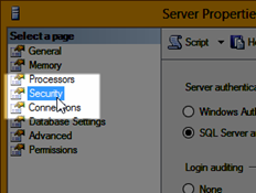 Solving SQL Server Connection Problem 13 Select Security setting