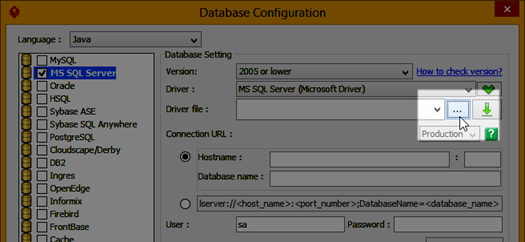 Solving SQL Server Connection Problem 22 Specify your own driver file