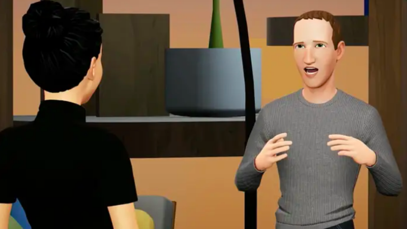 Hình ảnh 3D của Mark Zuckerberg trong metaverse. Ảnh:Meta