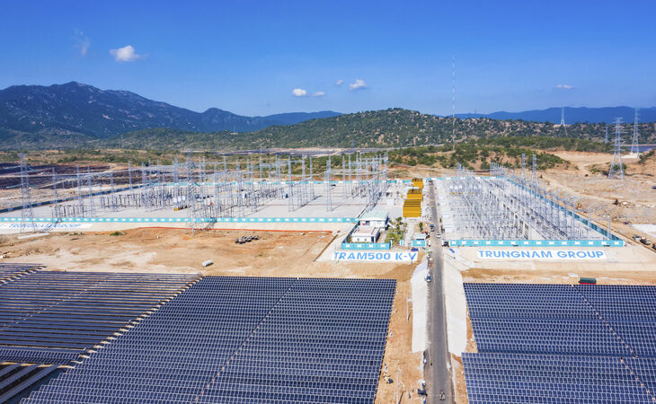 Dự án điện mặt trời và trạm 500kV của Trung Nam Thuân Nam - Ảnh: T.NAM
