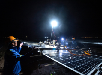 Dự án điện mặt trời Trung Nam tại Ninh Thuận - Ảnh: T.NAM