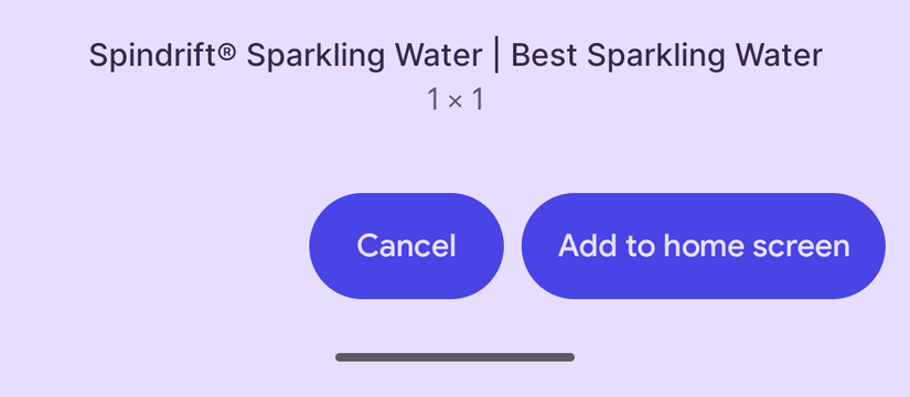 Tap "Add to Home Screen."