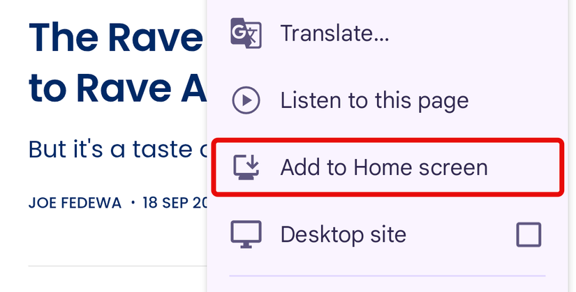 Select "Install App."