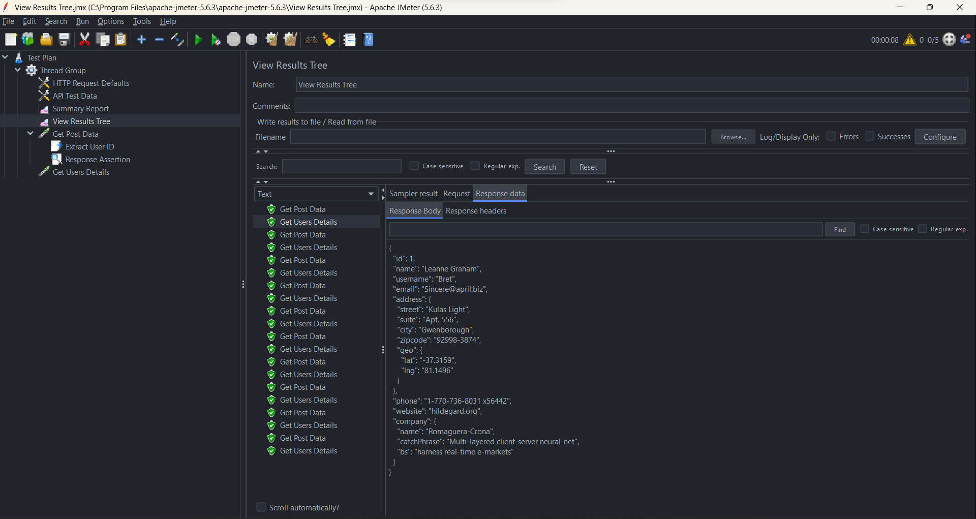 How to Build Your First Dynamic Performance Test in Apache JMeter 16 Test Execution in JMeter