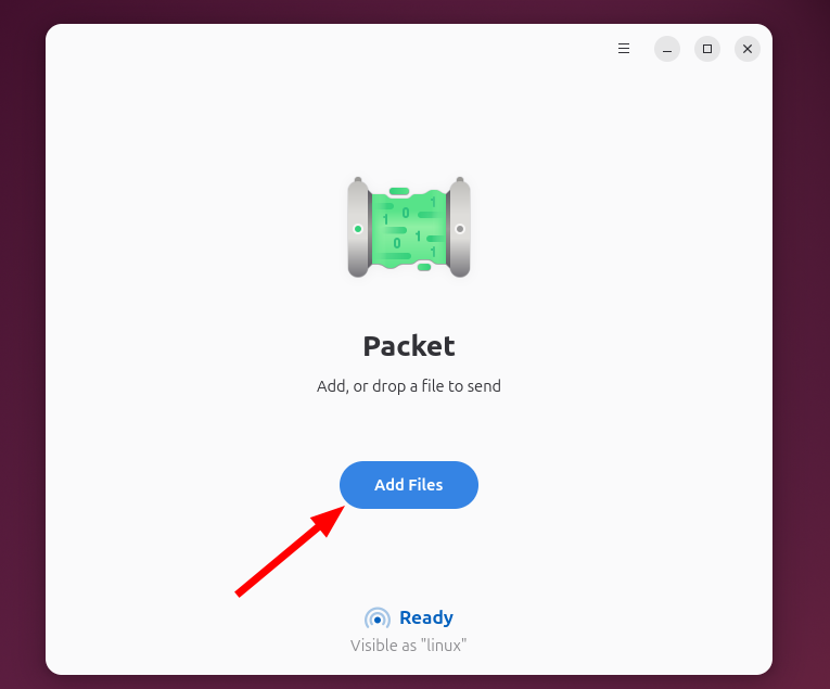 Adding files in Packet Linux tool on Ubuntu