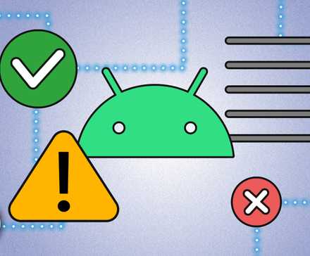 Illustration of the Android mascot with some connections and icons around it.