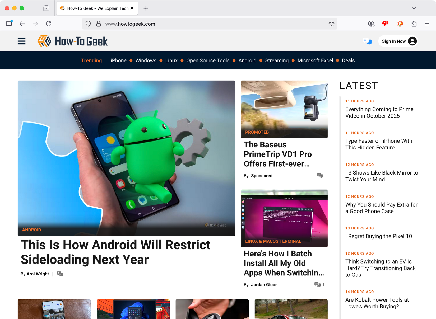 Firefox running on a Mac.