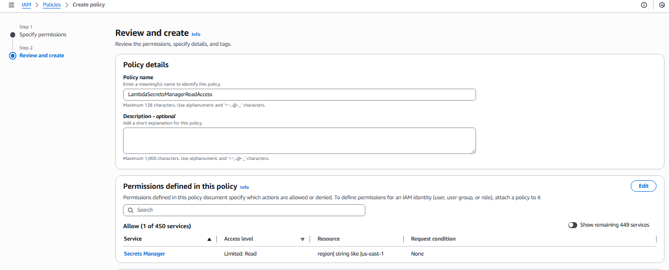Policy Editor - Create Policy