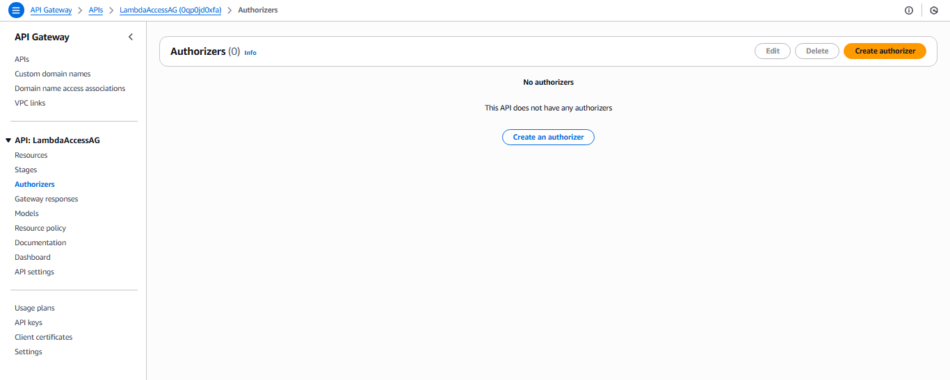 API Gateway Authorizer