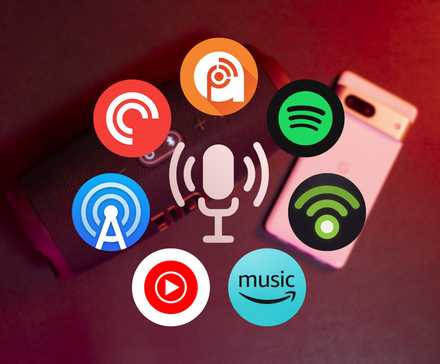 Android podcast app icons.
