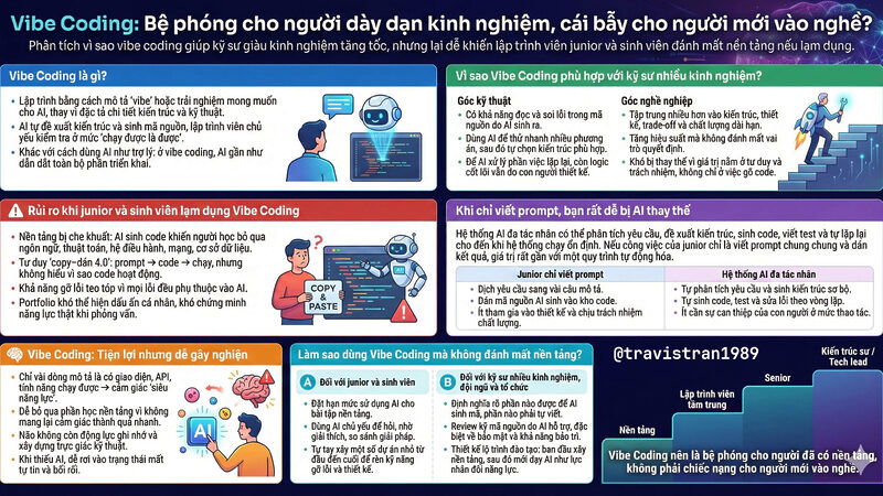 Vibe Coding: Bệ phóng cho người dày dạn kinh nghiệm, cái bẫy cho người mới vào nghề? 1 vibe coding vi tinified